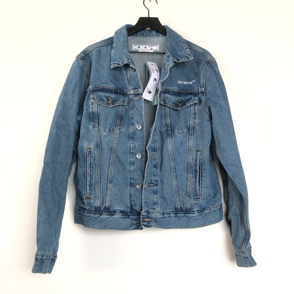 OFF-WHITE Diagonal Tab Slim Denim Jacket - Picture 7 of 11